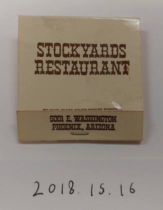 Stockyards Restaurant Matchbook