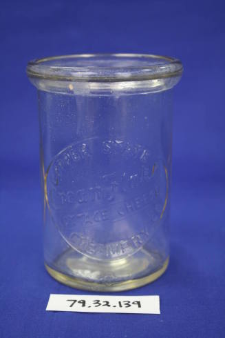 Cream Flake Glass jar