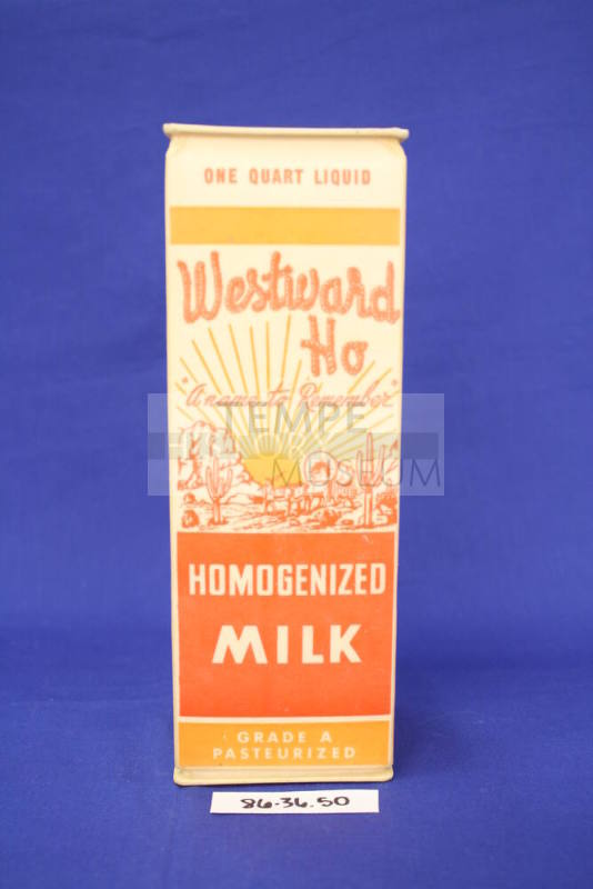 Westward Ho Dairy Milk carton