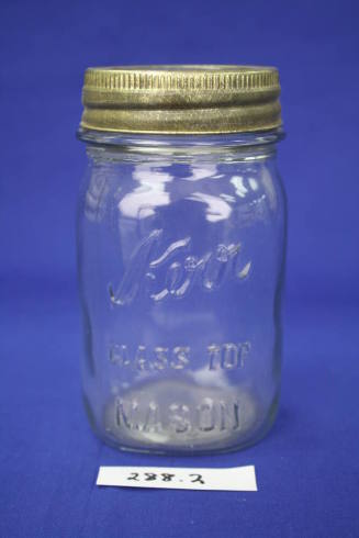 Two Glass Jars with Glass Tops
