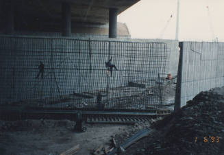 Reinforced Steel Overpass Abut 2 - Drilled Foundation
