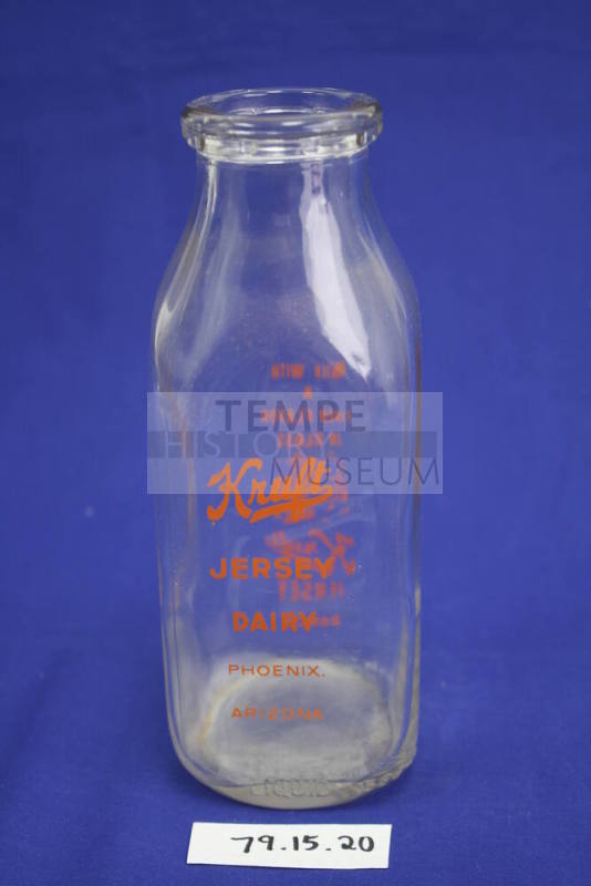 Glass milk bottle