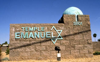 Temple Emanuel sign, 5801 S. Rural Rd.