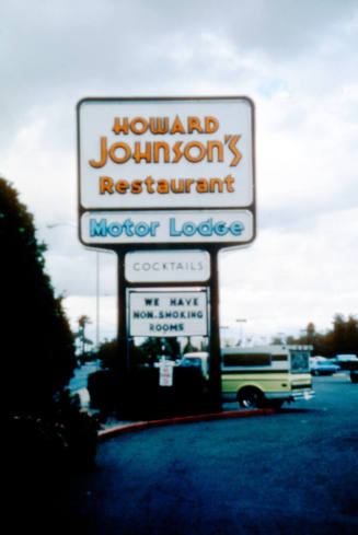 Howard Johnson's Restaurant and Motor Lodge Sign, Southwest Corner Apache and College