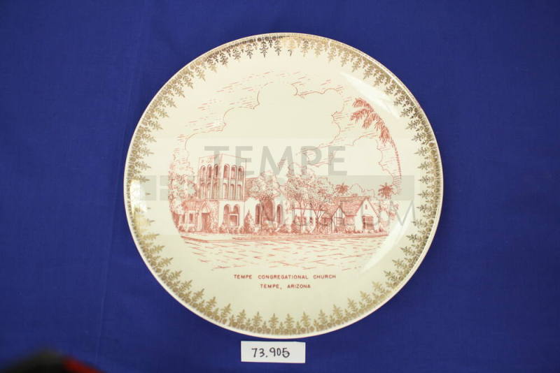 Tempe Congregational Church Commemorative Plate