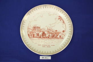 Commemorative plate, Tempe Congregational Church