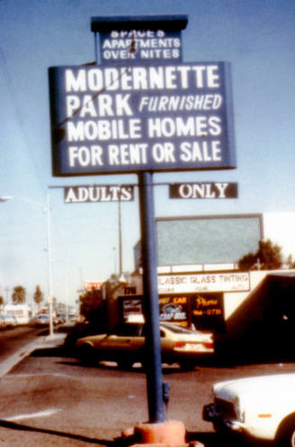 Modernette Park Sign, 1701 E. Apache Blvd.