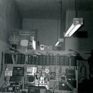 Bill Hertenstein's Radio/TV repair work area - Tempe Radio TV Clinic