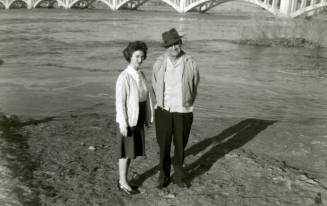 Irene and Bill Hertenstein by the Salt River - Mill Ave Bridge