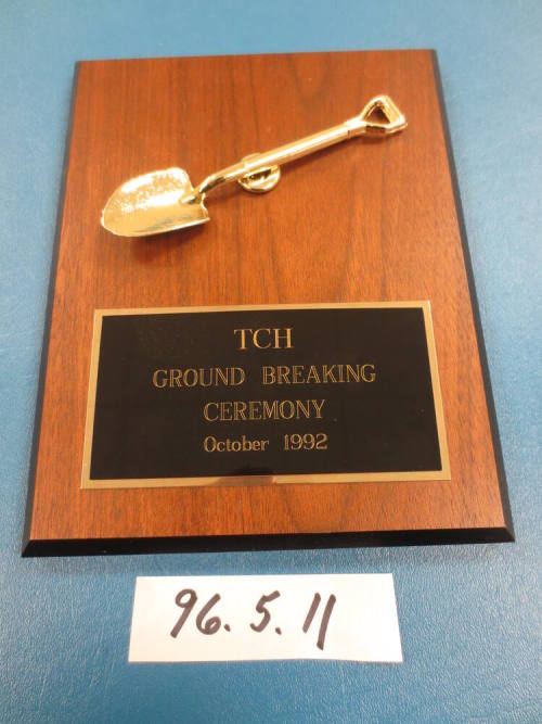 Plaque, TCH ground breaking ceremony
