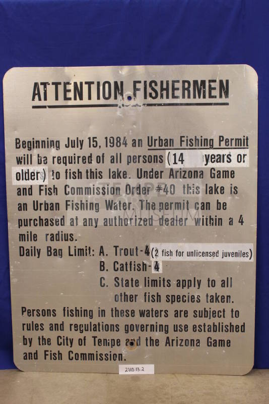 Canal Park Urban Fishing Program Sign