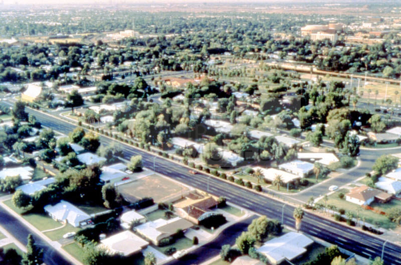 Broadway/College neighborhood aerial view