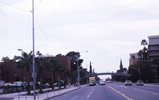 University Drive near pedestrian bridge