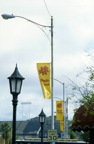 Fiesta Bowl banners in downtown Tempe