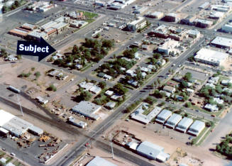 Aerial view of downtown Tempe near Mill & 5th