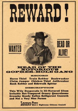 Legend City "Wanted" Poster - Gopher Hole Gang