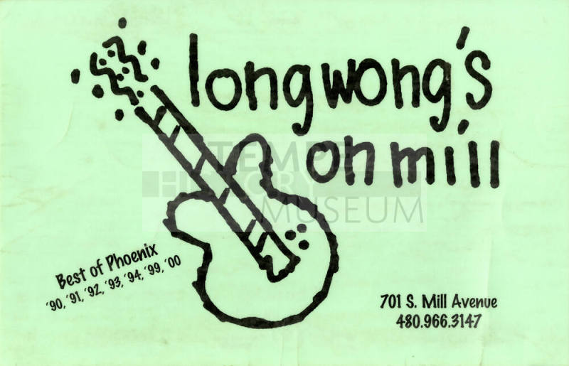 Long Wong's on Mill Menu