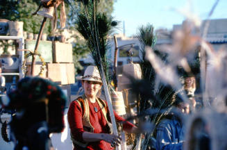 Woman with feathers at 1976 Haydens Ferry Arts & Craft Fair