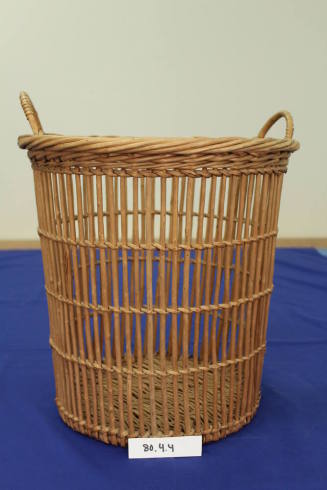 Woven Reed Waste Basket