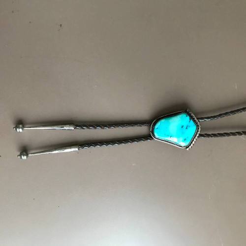 Bolo Tie with Turquoise and Silver