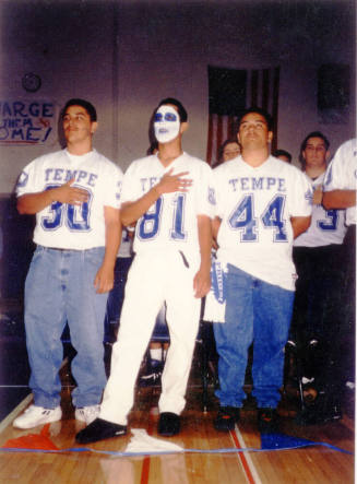 Tempe High School - 3 Boys in Football Jerseys