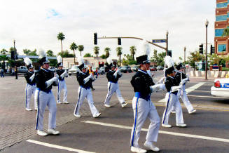Tempe High School - Marching Band Flute Section at Parade on Mill Avenue