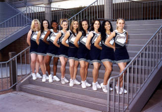 Tempe High School - Cheerleaders Outside on Stairs