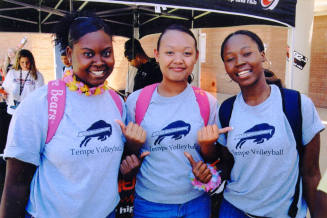 Tempe High School - 3 Girls in Tempe Volleyball Shirts