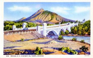 Postcard of Bridge, U.S. Highway 80, Tempe, Arizona.