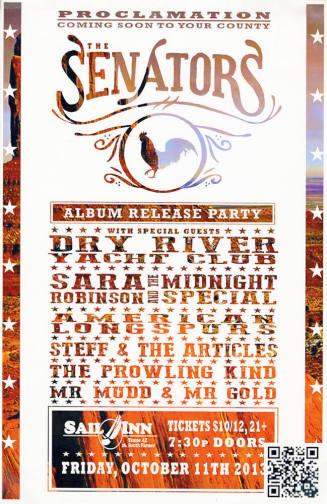 The Senators Album Release Party Poster