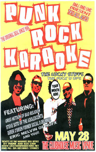 Punk Rock Karaoke Music Poster