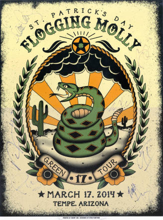 St. Patrick's Day Flogging Molly Music Poster