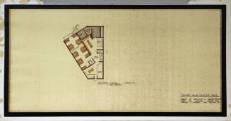 Architectural floor plan drawing of second level of Tempe Fire Station Number 3