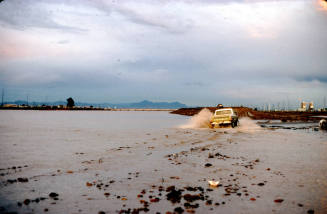 Truck driving in Salt River Flood
