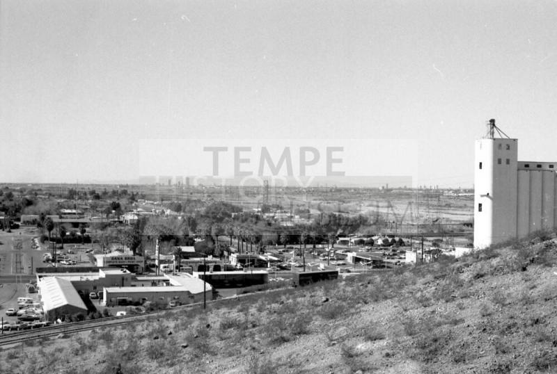 Downtown Tempe and Hayden Flour Mill from Tempe Butte