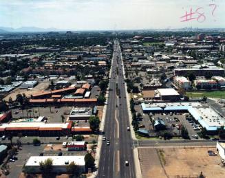 Aerial photo of Apache & Dorsey -- Shoot just east of Dorsey looking west, both sides of Apache