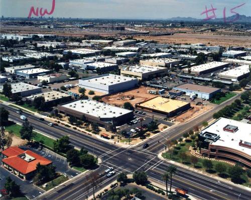 Aerial photo of University & 52nd Street -- Shoot from southeast going northwest. Get both sides of the street