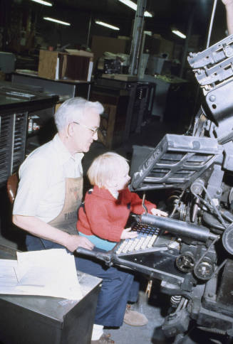 Tempe Daily News Printer with Child