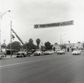 4th of July Banner Across Mill Avenue