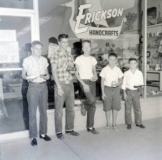 5 Boys - Model Winners Standing in Front of Erickson Handicrafts