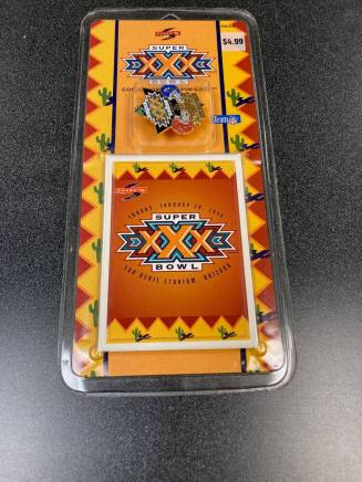 Super Bowl XXX Collectible Pin and Trading Card.