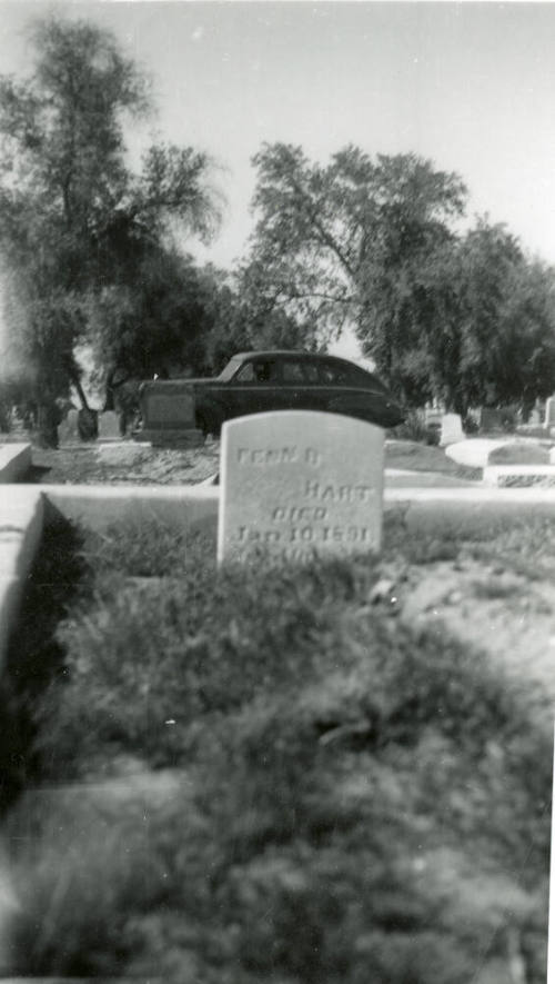 Headstone of Fenn B Hart, son of Dr. Fenn J Hart, at Double Butte cemetary in Tempe