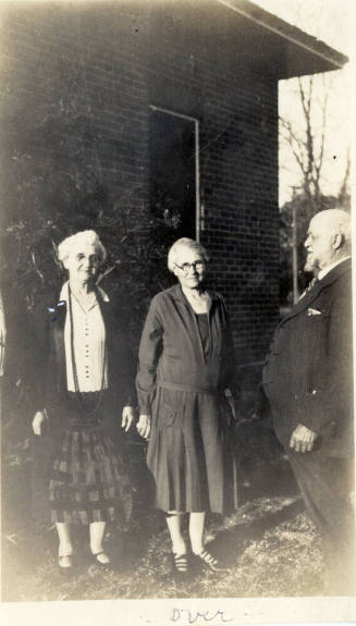 Snapshot of Dr. Fenn J Hart with Rosa Brown Hart and an unknown female