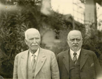 Close-up of Thomas Knight and Dr. Fenn J Hart in California