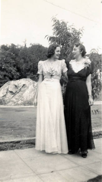 Rosemary Wilson with her mother Mildred Hart Wilson, daughter of Dr. Fenn J Hart, on Mildred's 25th Wedding Anniversary