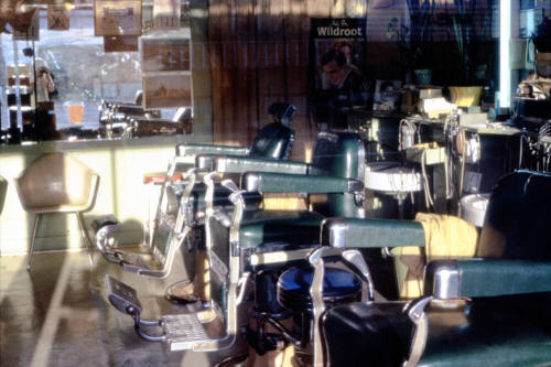 Slide-Interior View of Al Barber's Barber Shop