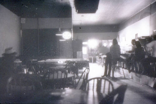 Slide-Interior of Parry's Bar- Black & White