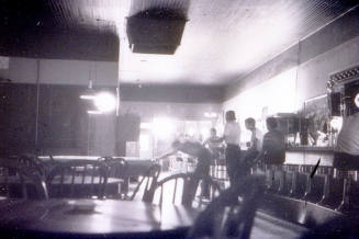 Slide-Interior of Parry's Bar-Black & White