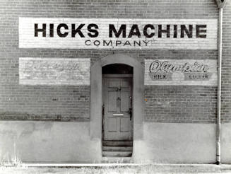 Photographic Print-8 x 10 Exterior View of the Hicks Machine Company Building Entrance & Sign