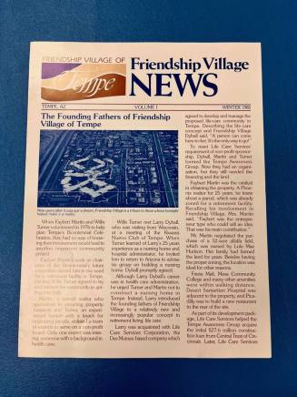 Friendship Village News Volume 1 issued by Friendship Village of Tempe